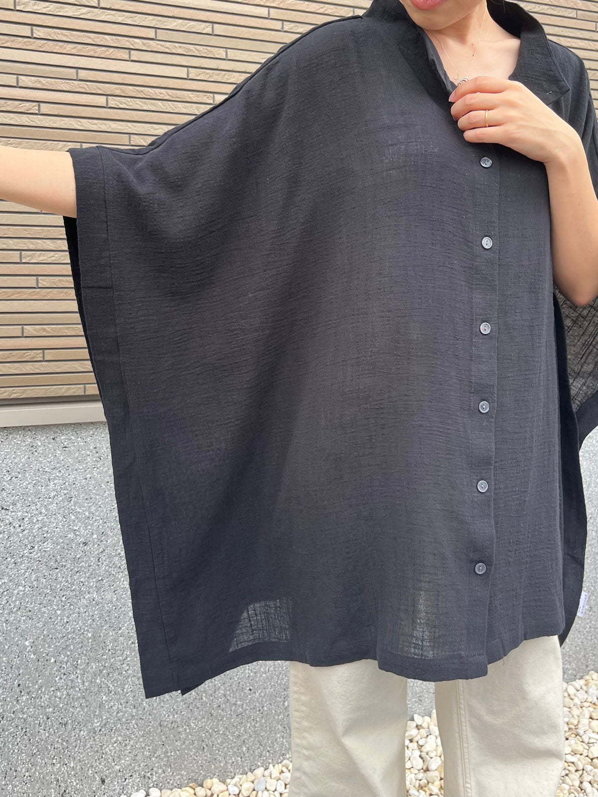 マルチケープポンチョ ブラック
