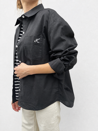 バックコクーンシャツ ブラック