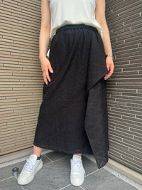ドレープフリルレーススカート ブラック