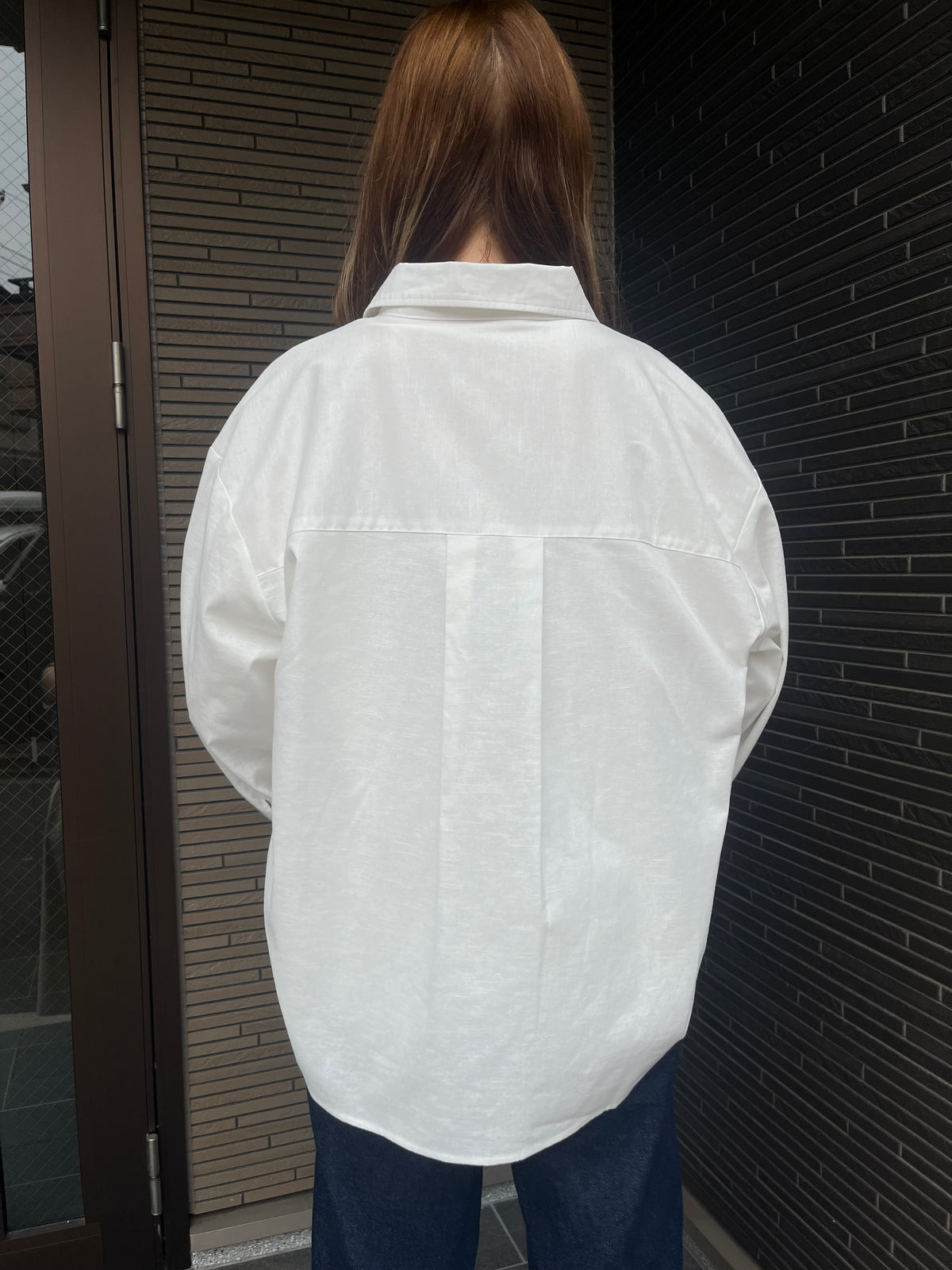 バックコクーンシャツ オフホワイト