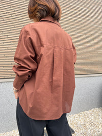 バックコクーンシャツ モカ