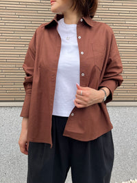 バックコクーンシャツ モカ