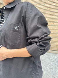 バックコクーンシャツ ブラック