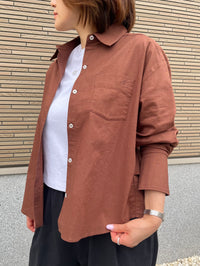 バックコクーンシャツ モカ